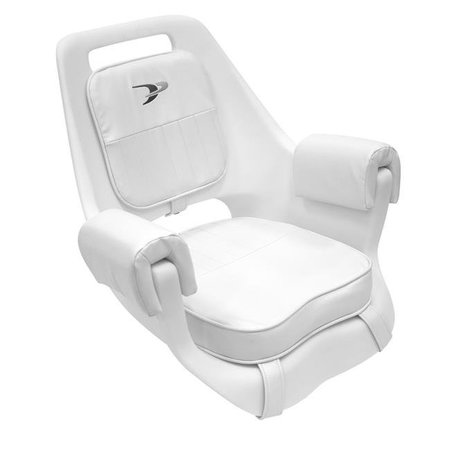 WISE Wise 8WD007-3-710 Deluxe Pilot Chair with Cushions & Mounting Plate; White 8WD007-3-710